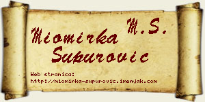 Miomirka Supurović vizit kartica